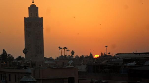 <p>Sonnenuntergang in Marakesch</p>