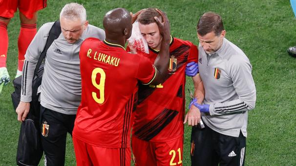 <p>Timothy Castagne verletzte sich beim ersten Spiel gegen Russland.</p>