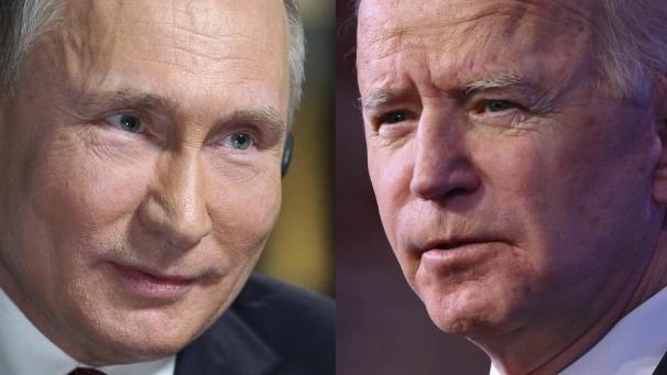 <p>Teffen am Mittwoch in Genf aufeinander: Wladimir Putin (links) und Joe Biden (rechts).</p>