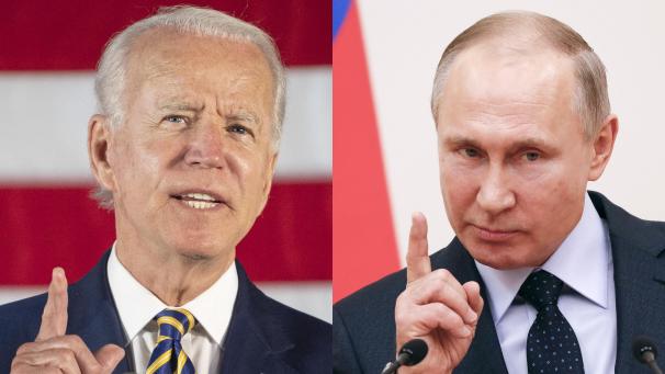 <p>US-Präsident Joe Biden (links) trifft seinen russischen Amtskollegen Wladimir Putin (rechts) in Genf zum großen Gipfel.</p>