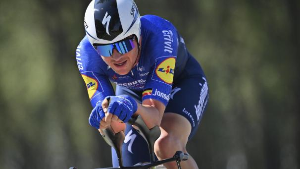 <p>Yves Lampaert nutzte seine Parcours-Kenntnis maximal aus.</p>