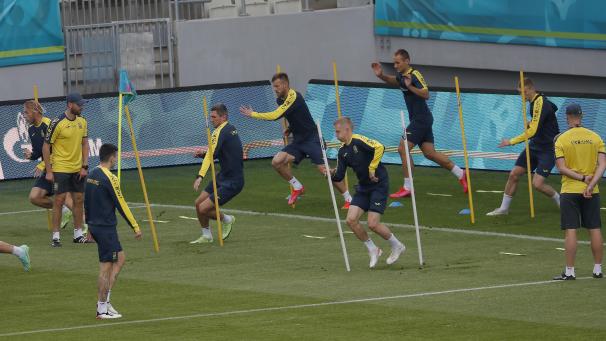 <p>Die Ukrainer um den Brügger Eduard Sobol bei ihrem Training im rumäischen Bukarest.</p>