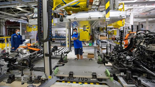 <p>Ein Blick in das Werk von Volvo Car Gent</p>