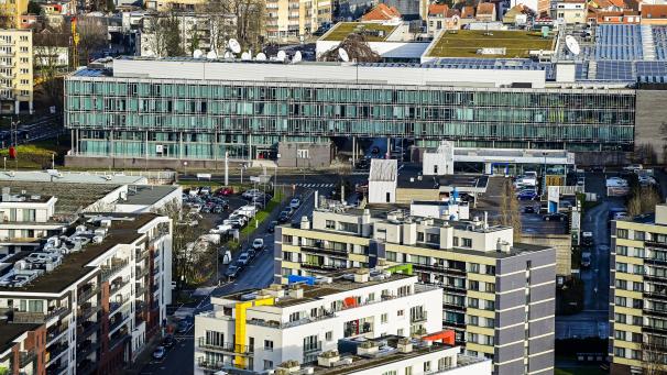 <p>Ein Blick auf den Sitz von RTL Belgien in Brüssel</p>