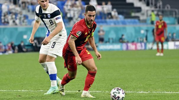 <p>Eden Hazard gegen Finnland in Aktion</p>