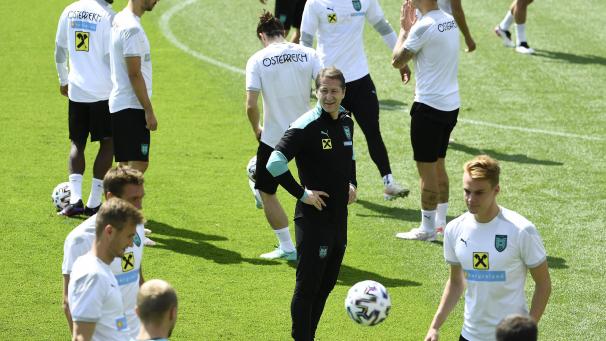 <p>Franko Foda während des österreichischen Trainings</p>