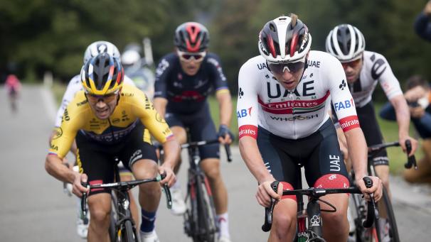 <p>Primoz Roglic (links) und Tadej Pogacar: Das Duell der beiden Slowenen könnte die Tour de France 2021 entscheidend prägen.</p>