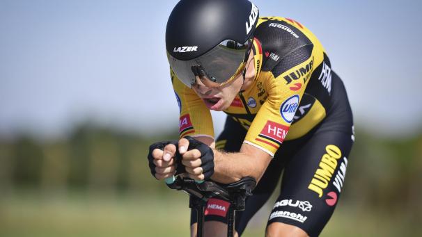 <p>Beim 27 Kilometer langen Zeitfahren am kommenden Mittwoch will Wout Van Aert zuschlagen.</p>