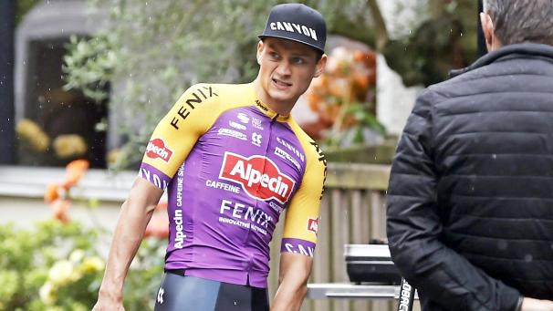 <p>Mathieu van der Poel im Tour-Trikot von Alpecin-Fenix.</p>