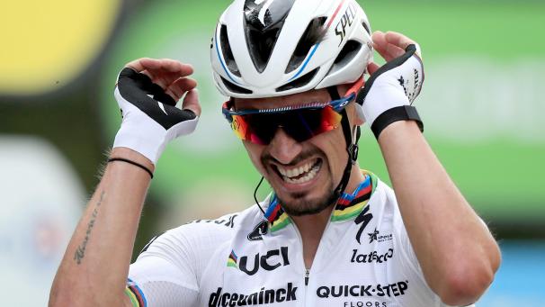 <p>Julian Alaphilippe möchte an Tag zwei der Tour seinen Husarenstreich von der Eröffnungsetappe wiederholen.</p>