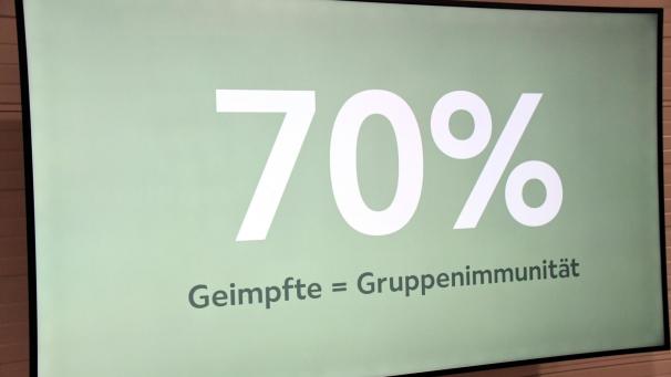 <p>Mit diesem Slogan wird in den ostbelgischen Impfzentren für die Gruppenimmunität geworben. Sieben von zehn Personen sollten dafür geimpft sein.</p>