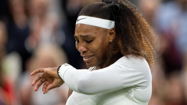 <p>Serena Williams brach in Tränen aus.</p>