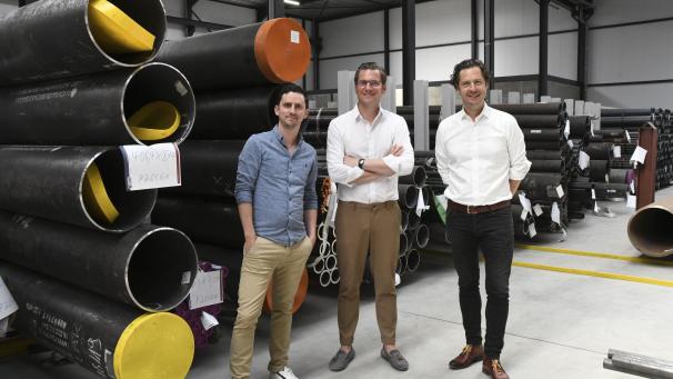 <p>David Martens, Tom Steffens und William Heck (v. l.) führen das Unternehmen Herregods-Franssen, das vor wenigen Wochen in die Eupener Handelsstraße umzog.</p>