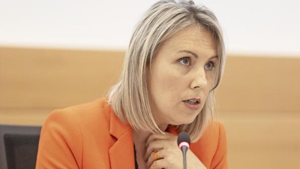 <p>Verteidigungsministerin Ludivine Dedonder sprach in der Kammer Klartext.</p>