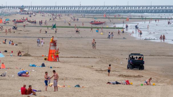 <p>Ein Blick auf den Strand von Blankenberge</p>