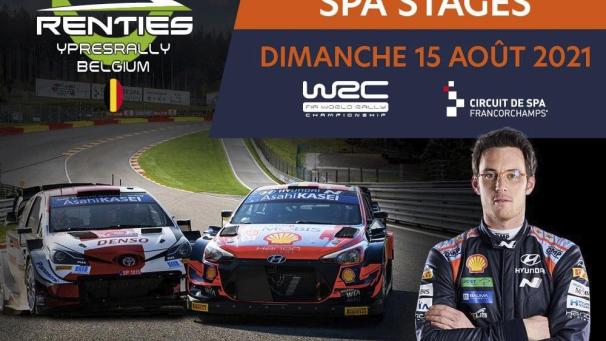 <p>Thierry Neuville &amp; Co gastieren zum Abschluss der Ypern-Rallye am Sonntag, 15. August, auf der Rennstrecke in Spa-Francorchamps.</p>
