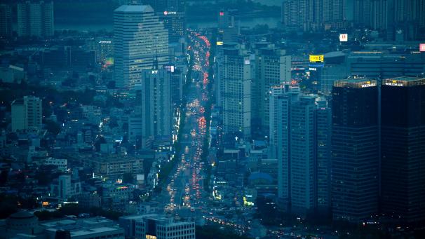 <p>Ein Blick von oben auf die südkoreanische Metropole Seoul – dem Aufenthaltsort des belgischen Botschafters.</p>