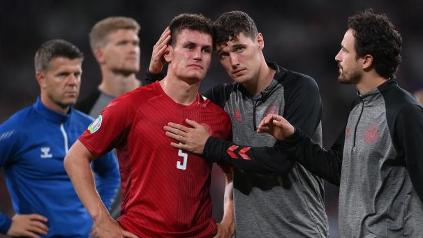 <p>Enttäuschung nach einem emotionalen und starken Turnier: Die Dänen sind raus.</p>