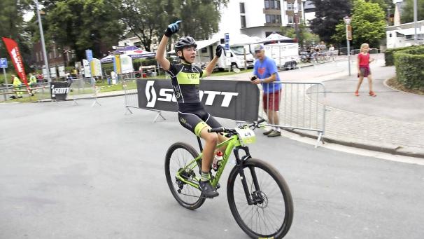 <p>Antoine Backes sicherte sich den Sieg bei den U14-Jungen.</p>