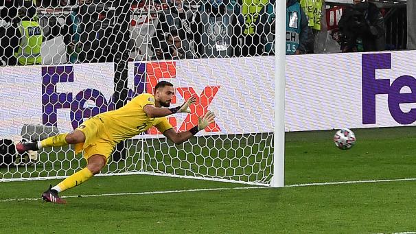 <p>Gianluigi Donnarumma in Aktion</p>