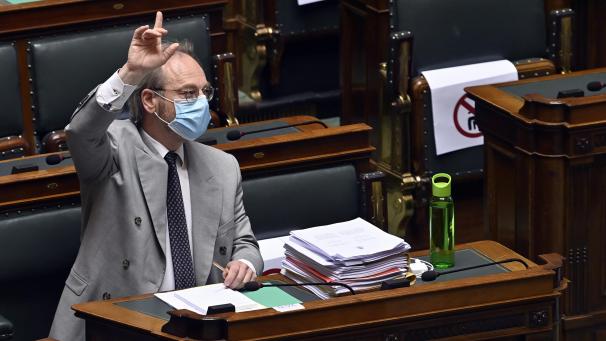 <p>N-VA-Fraktionschef Peter De Roover im Kammerplenum.</p>