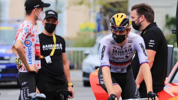 <p>Wout Poels (links) und Matej Mohoric konnten sich im bisherigen Tourverlauf auszeichnen.</p>