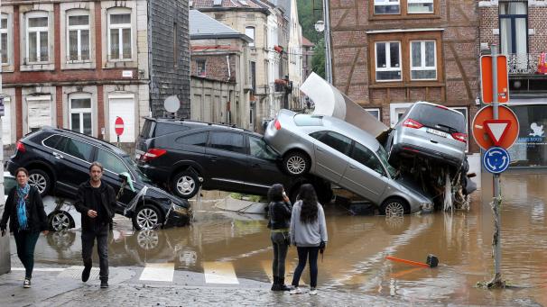 <p>Die Gemeinde Verviers wurde von den Wassermassen hart getroffen.</p>