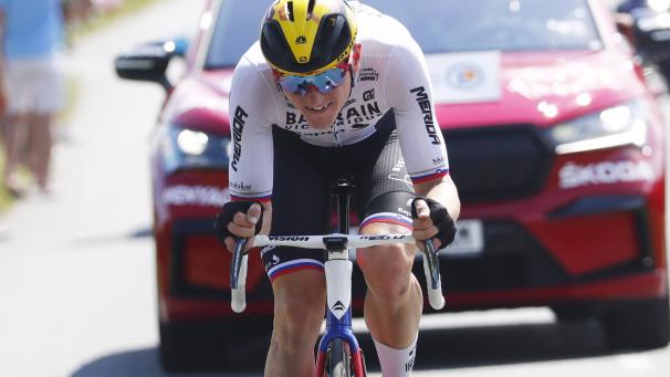 <p>Matej Mohoric siegte im Alleingang.</p>