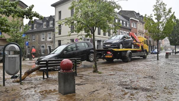 <p>Schäden der Überschwemmung in der Eupener Unterstadt</p>