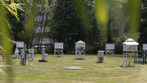 <p>Messstationen im Wetteramt von Uccle bei Brüssel</p>