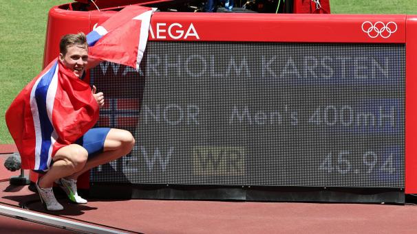 <p>Karsten Warholm lief zum Weltrekord.</p>