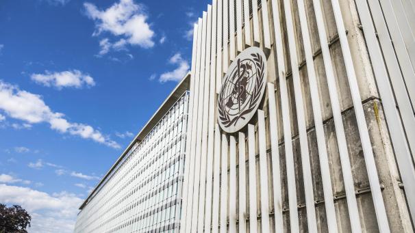<p>Ein Gebäude der WHO in Genf.</p>