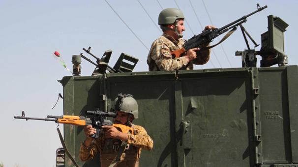 <p>Afghanische Sicherheitskräfte im Einsatz</p>