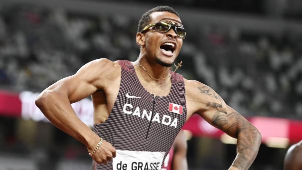 <p>André De Grasse ist der schnellste Mann über 200 Meter.</p>