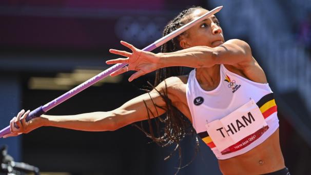 <p>Nafi Thiam beim Speerwurf in Tokio</p>