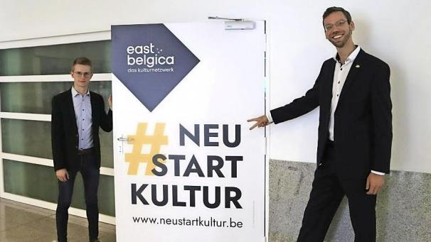 <p>Eastbelgica-Geschäftsführer Simen Van Meensel (l.) und Präsident Stefan Pitz (r.)</p>