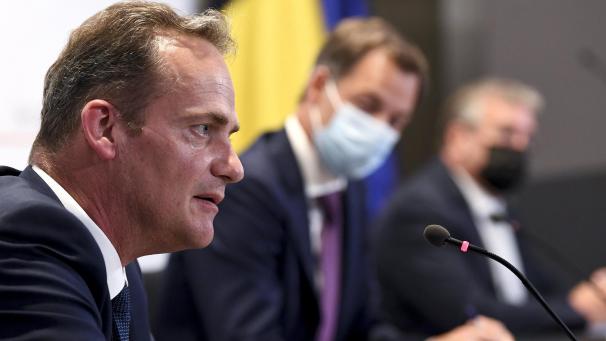 <p>Ministerpräsident Oliver Paasch nach der Sitzung des letzten Konzertierungsausschusses am 20. Juli.</p>