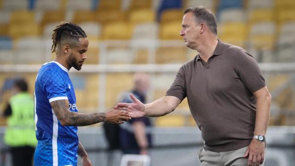 <p>Genk-Trainer John van den Brom (r.)</p>