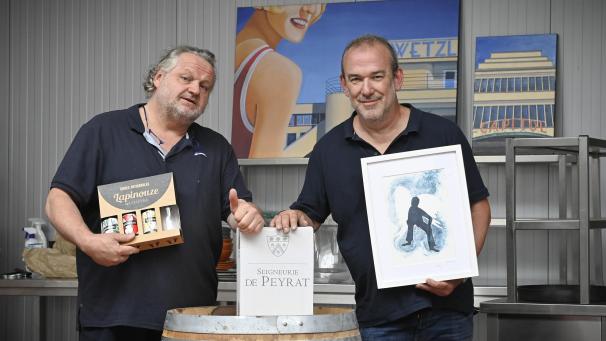 <p>Bernd Visé (links) und Michael Bohn machen im Ortsteils Steinroth gemeinsame Sache. Während der Sommelier dort langfristig plant, will der Galerist noch vor Ende des Jahres wieder in die Unterstadt zurückkehren.</p>