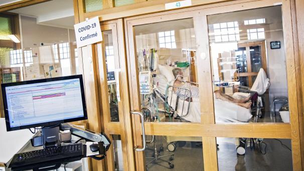 <p>Die Covid-Abteilung der Universitätsklinik Lüttich (CHU).</p>