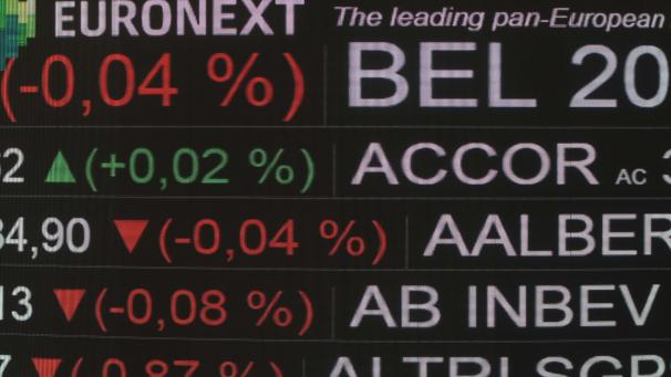 <p>Anzeigetafel der Euronext-Börse.</p>