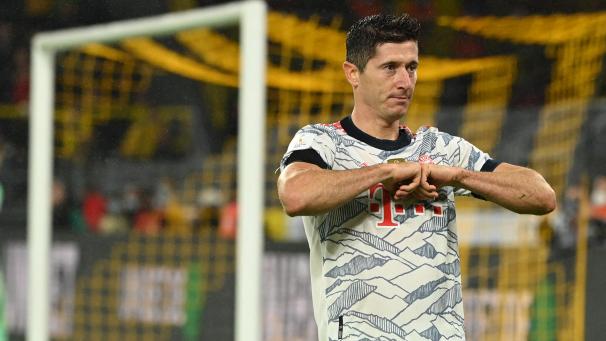 <p>Robert Lewandowski brachte die Bayern mit einem unwiderstehlichen Kopfball in Front.</p>