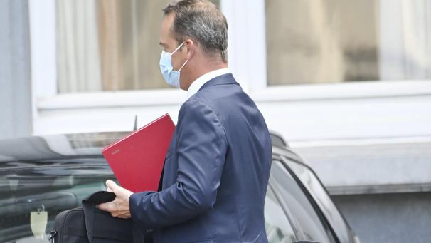 <p>DG-Ministerpräsident Oliver Paasch am Freitag bei der Ankunft in Brüssel, wo er an der Sitzung des Konzertierungsausschusses teilnahm.</p>