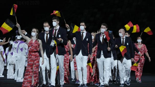 <p>Die belgische Delegation bei der offiziellen Eröffnungsfeier.</p>