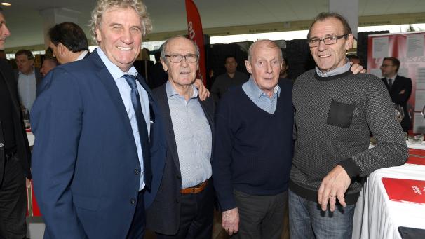 <p>Jean-Marie Pfaff mit „Kumpel“ Wilfried Van Moer.</p>