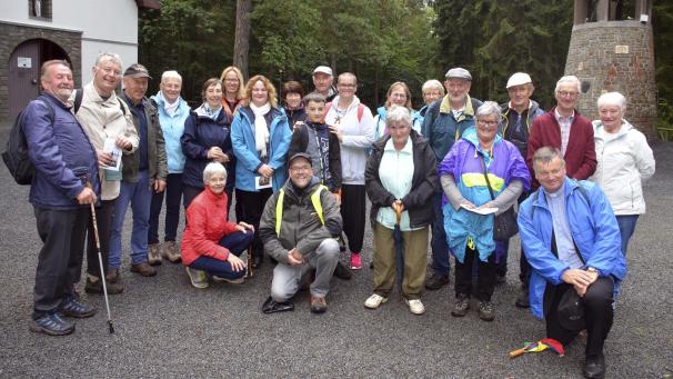 <p>Die Fußpilgergruppe unter der Leitung von Clemens und Anita Peters aus Amel.</p>