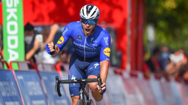 <p>Florian Senechal siegte auf der 13. Vuelta-Etappe.</p>