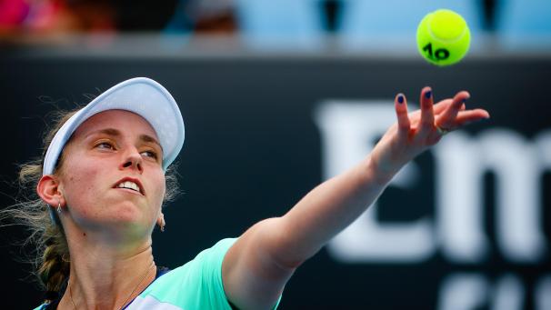 <p>Elise Mertens in Aktion</p>