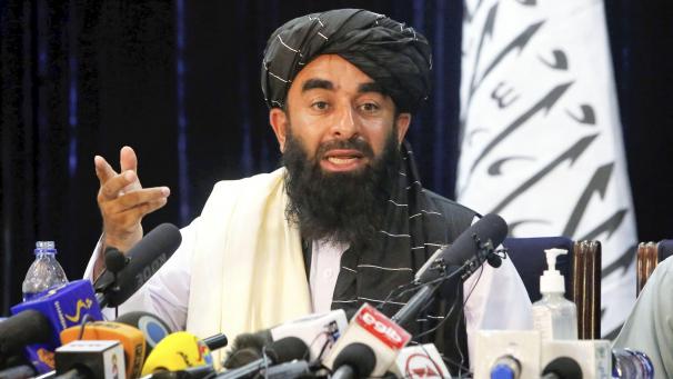 <p>Sabiullah Mudschahid hat sich zu Wort gemeldet.</p>