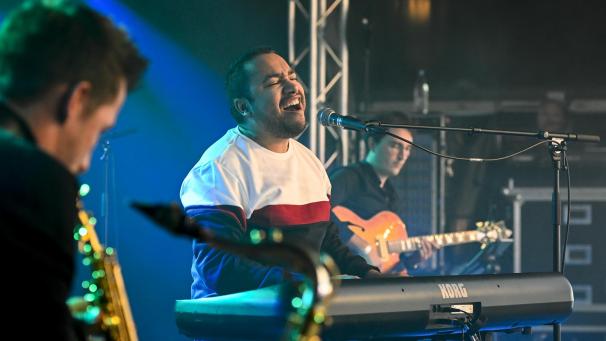 <p>Der Heppenbacher Yves Paquet hatte für sein Gastpiel in Eupen überwiegend deutschsprachige Songs ausgesucht.</p>